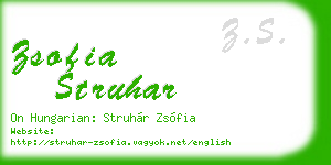 zsofia struhar business card